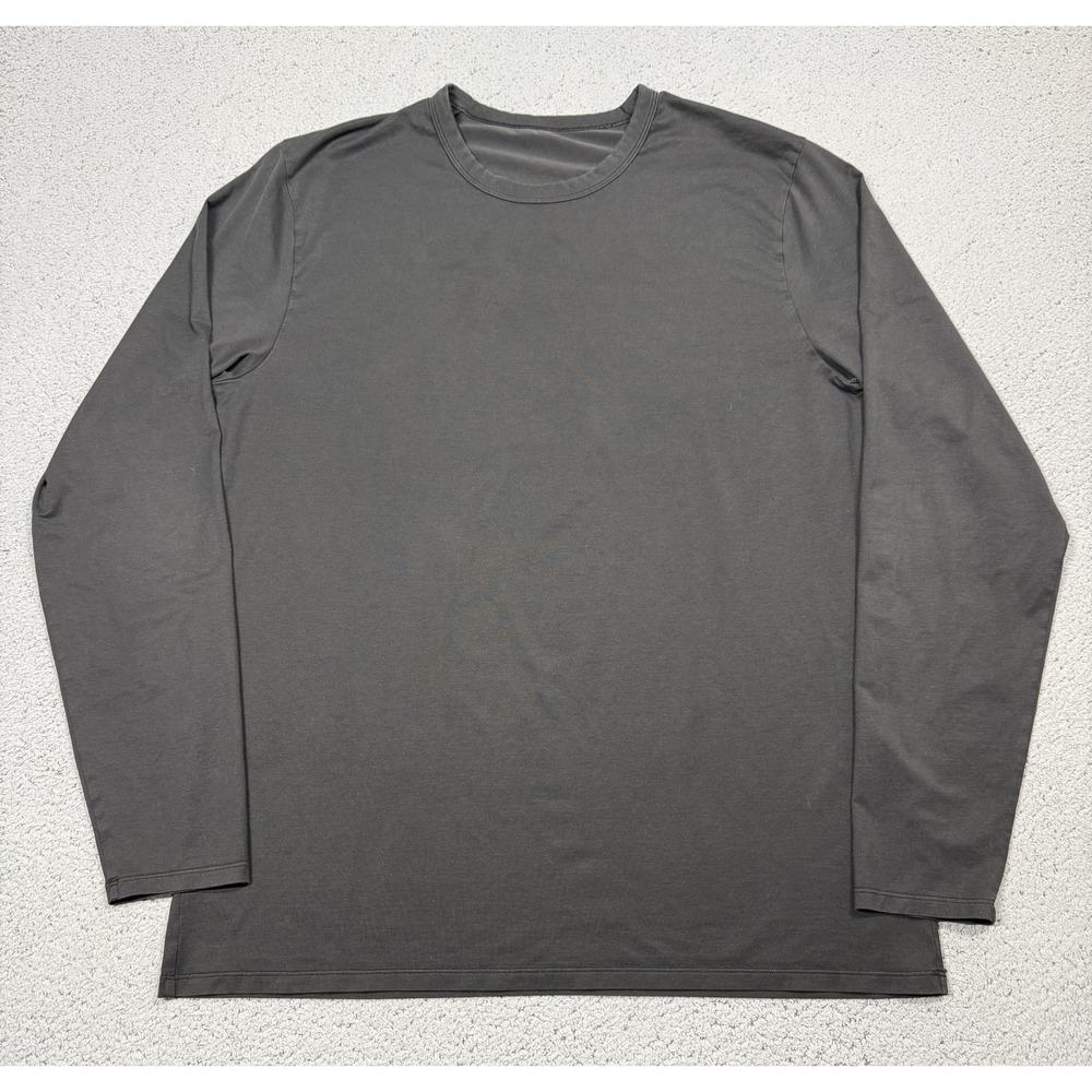 Lululemon Shirt Mens XL Black Long Sleeve Crewneck Basic Athletic Performance